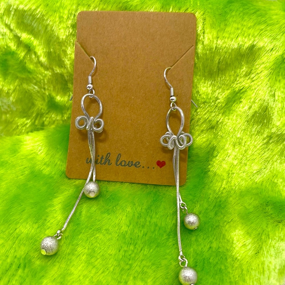 Silver styling earrings